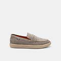 mocassini in suede da uomo beige
