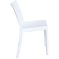 milanihome. it set di 2 sedie impilabili in plastica taupe polipropilene per g bianco 55 x 82 x 47