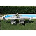 - splendor tavolo da giardino allungabile in alluminio 200/300 x 110