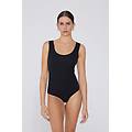 body in cotone taglio vivo donna nero tama&ntilde;o xl