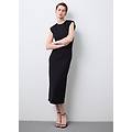 - abito smanicato nero in viscosa elasticizzata slim fit donna nero canna di fucile taglia xs
