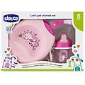set pappa rosa con cucchiaio rosa 6m+ set completo per lo svezzamento bambino 3 pezzi