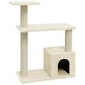 - albero per gatti con tiragraffi in sisal crema 70 cm