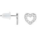 orecchini lobo claire oro bianco cubic zirconia collezione claire oro bianco
