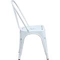 milanihome. it set di 6 sedie in metallo di design moderno industrial vintage bianco 35 x 85 x 45