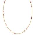 collana imber taglio ottagonale lunga rosa placcato color oro os