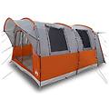 - tenda da campeggio 4 persone grigio e arancione impermeabile