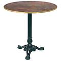 tavolo bistrot rotondo con bordi color ottone 70x70x75x70 cm (lxlxhx&oslash;) metallo