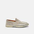mocassini in suede da uomo beige