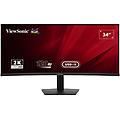 VIEWSONIC monitor 34'' ultra hd curvo va3420c display led nero