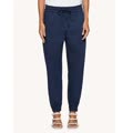 pantaloni alba jogger in raso di cotone e seta