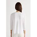 maglia scollo a v in fresh bamboo donna bianco taglia s