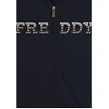 felpa comfort grafica dorata con zip e cappuccio dark sapphire donna large
