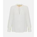 elisabetta franchi - georgette blouse with jewel detail