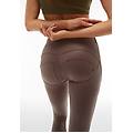pantaloni push up wr. up in similpelle con vita altissima french roast donna extra large