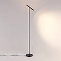 lampada led da pavimento meyjo f nero/marrone caffè alluminio