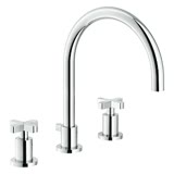 Nobili Lira Rubinetto Lavabo 3 Fori Codice Prod Lr116211/5cr
