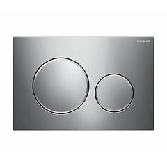 Geberit Placca Wc Sigma 20 Round Doppio Tasto Cromo Satinato