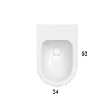 Ceramica Globo Mode Bidet Filoparete 53x34 Codice Prod Me009bi