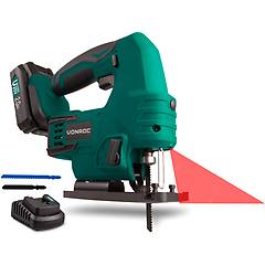 vonroc seghetto alternativo 20v 2 0ah incl batteria e caricatore