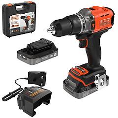 Black And Decker Trapano A Percussione A Batteria Bcd383d2xk-qw