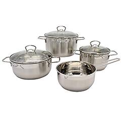 kruger sm 4 manhattan set pentole in acciaio inox 4 7 pezzi