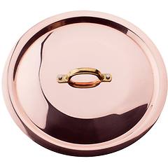 Agnelli Pentole Coperchio Piano In Rame Stagnato Diam. 16cm