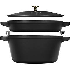 Staub Set Pentole Impilabili In Ghisa Per Induzione Nere