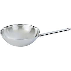 Demeyere Wok Con Base Piatta In Acciaio Inox Per Induzione