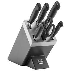 Zwilling - Vier Sterne Ceppo Portacoltelli 7 Pz. Grigio