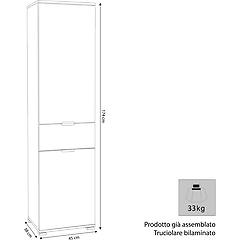 Milani Home - Pippo Armadio Con 3 Ante E Un Cassetto