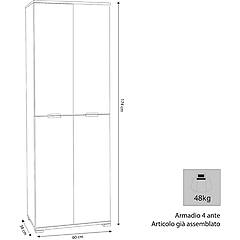 milani home lollo armadio 4 ante