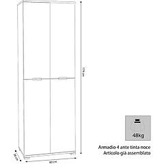 milani home lollo armadio 4 ante