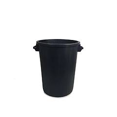 stefanplast bidone spazzatura con coperchio 100 l nero
