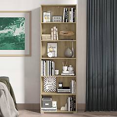Milani Home - Libreria Sei Ripiani Moderno Minimal In Legno