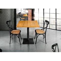 Milani Home - Abby Sedia Moderna In Legno Con Seduta In Paglia