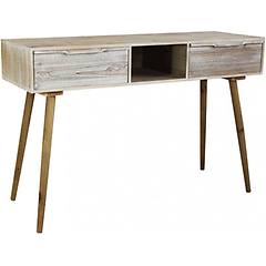Milani Home - Chloe Consolle Con 2 Cassetti In Legno Di Paulownia