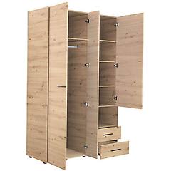 3853 Milani Home Armadio 2 Ante 2 Cassetti Con Specchio