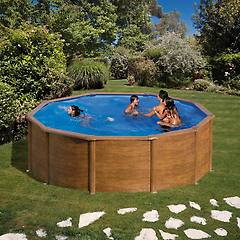 Gre Piscina Fuori Terra Rigida Kitpr458wo Marrone H