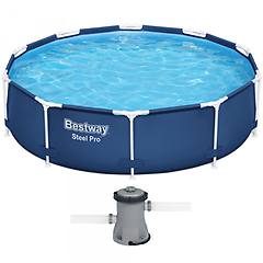 Bestway Steel Pro 56679 Piscina Rotonda + Pompa Filtro 16 W