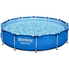 bestway steel pro 56706 piscina rotonda 366x7cm blu