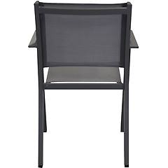 milani home splendor poltrona da giardino in alluminio e textilene impilabile