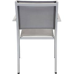 milani home splendor poltrona da giardino in alluminio e textilene impilabile