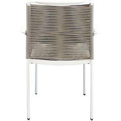 milani home abeona poltrona da giardino in alluminio e corda impilabile