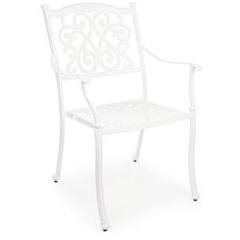 Bizzotto Sedia Con Braccioli Alluminio Ivrea Bianco 0805090