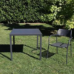 Milani Home Milanihome Tavolo Quadrato Fisso In Ferro Nero