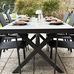 Milani Home - Maccai Tavolo Da Giardino In Alluminio E Gres