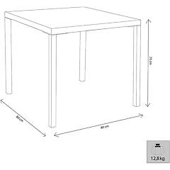 Milani Home - Index Tavolo Da Giardino In Ferro