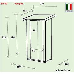 Alce Vaniglia 207x102 Casetta Da Giardino In Legno Con