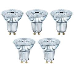 Osram Set Da 5 Lampadine Led Gu10 Faretto Trasparente